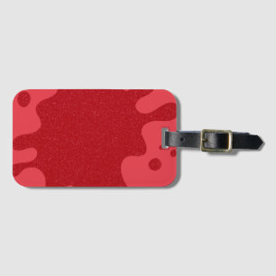 Custom Tomato Red Splash Glitter Luggage Tag