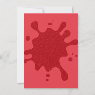 Custom Tomato Red Splash Matte Invitation