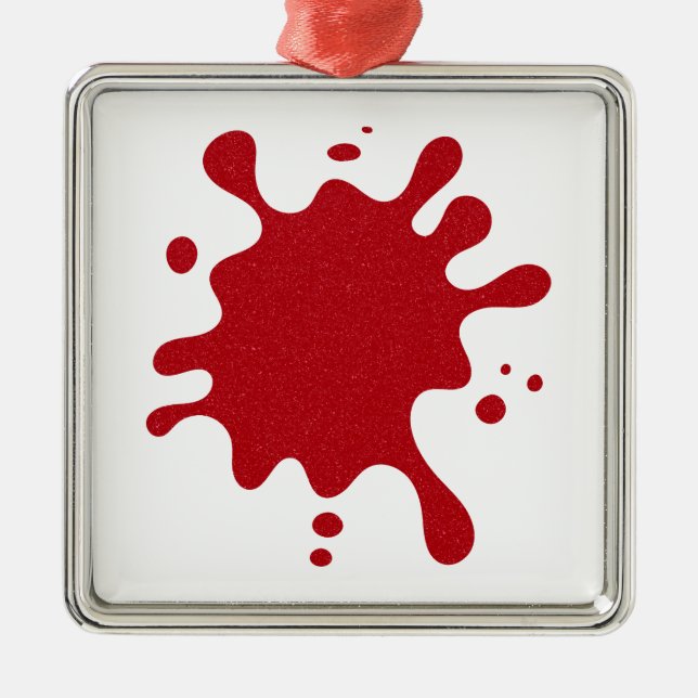 Custom Tomato Red Splash Ornament – Bulk Ready (Front)
