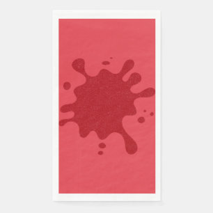 Custom Tomato Red Splash Paper Napkins