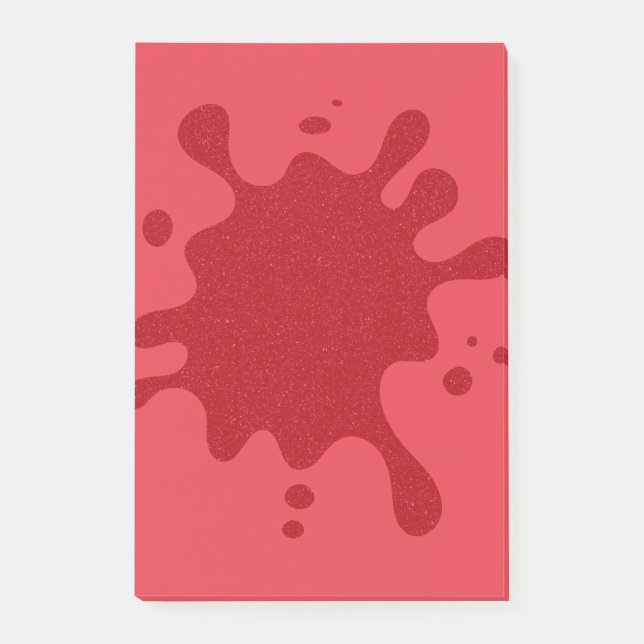 Custom Tomato Red Splash Post-it® Notes (Front)