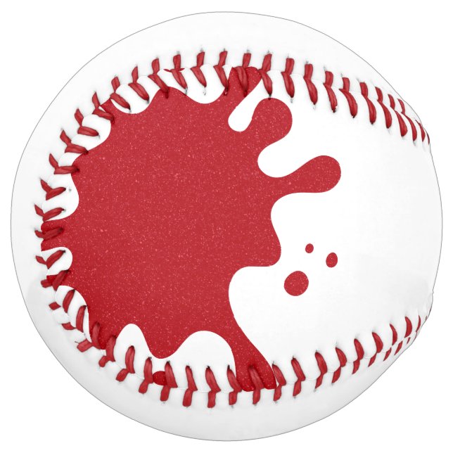 Custom Tomato Red Splash Softball Gift (Front Left)