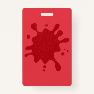 Custom Tomato Red Splash Vertical Badge