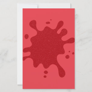 Custom Tomato Red Splat Design Paper Sheet