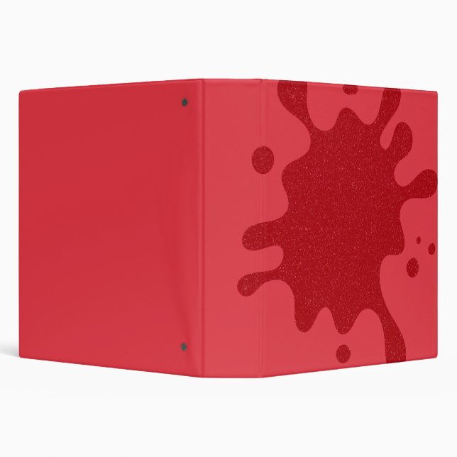 Custom Tomato Red Splatter 1.5" Binder (Background)