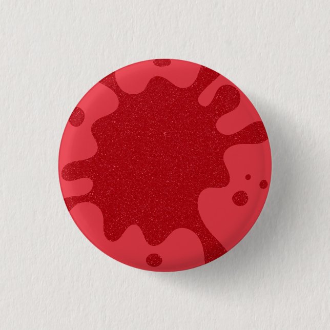 Custom Tomato Red Splatter Button (Front)