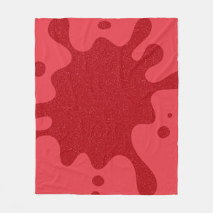 Custom Tomato Red Splatter Fleece Blanket