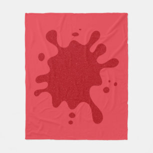 Custom Tomato Red Splatter Fleece Blanket