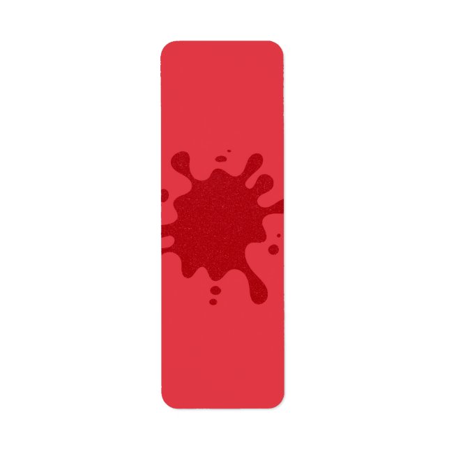 Custom Tomato Red Splatter Return Address Label (Front)