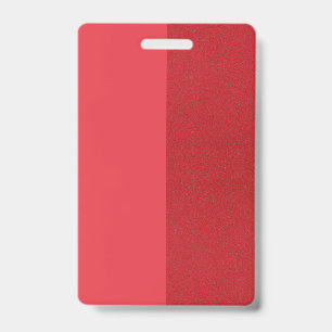 Custom Tomato Red Split Badge