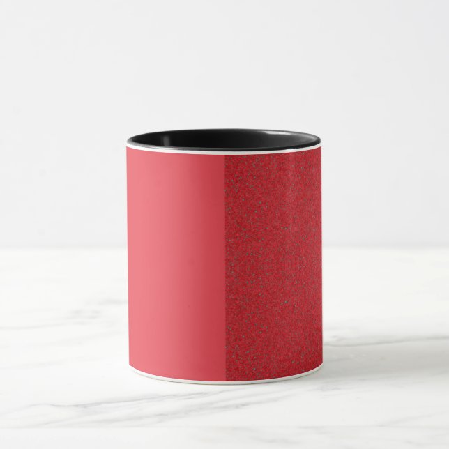 Custom Tomato Red Split Mug – Textured Side (Center)