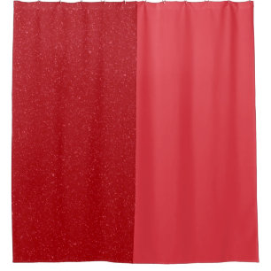Custom Tomato Red Split Noise Shower Curtain