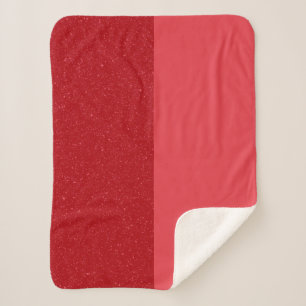 Custom Tomato Red Split Sherpa Blanket