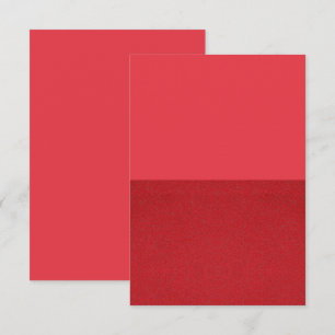 Custom Tomato Red Split Texture Thank You Card