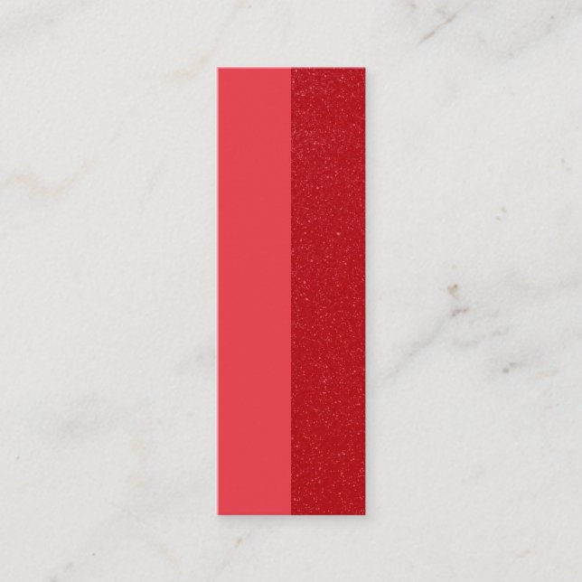 Custom Tomato Red Texture Strip Calling Card (Front)