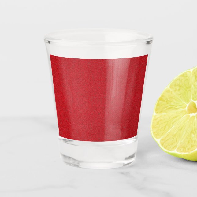 Custom Tomato Red Textured Shot Glass (Front)