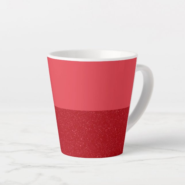 Custom Tomato Red Two-Tone Latte Mug (Angle droit)