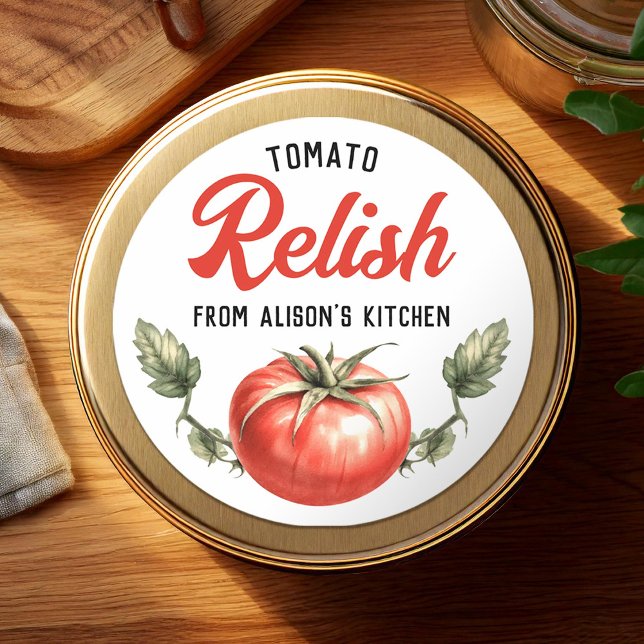 Custom Tomato Relish Canning label (Creator Uploaded)