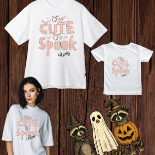 Custom "Too Cute to Spook" Halloween Matching T-Shirt