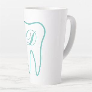 Custom tooth logo latte mug for dentist