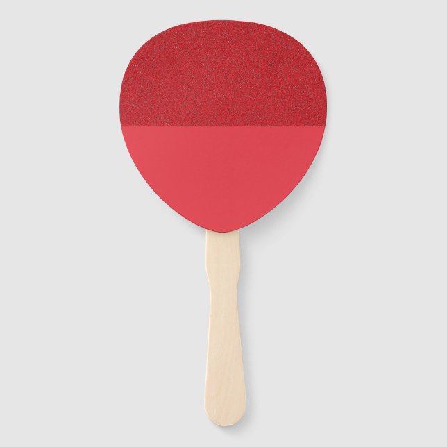 Custom Top Texture Ceremony Fan – Tomato Red Dual (Front)