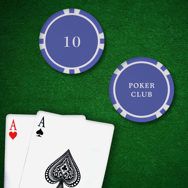 Custom Tournament Game Value 10 Blue Poker Chips (Poker Chips Blue Value 10 )