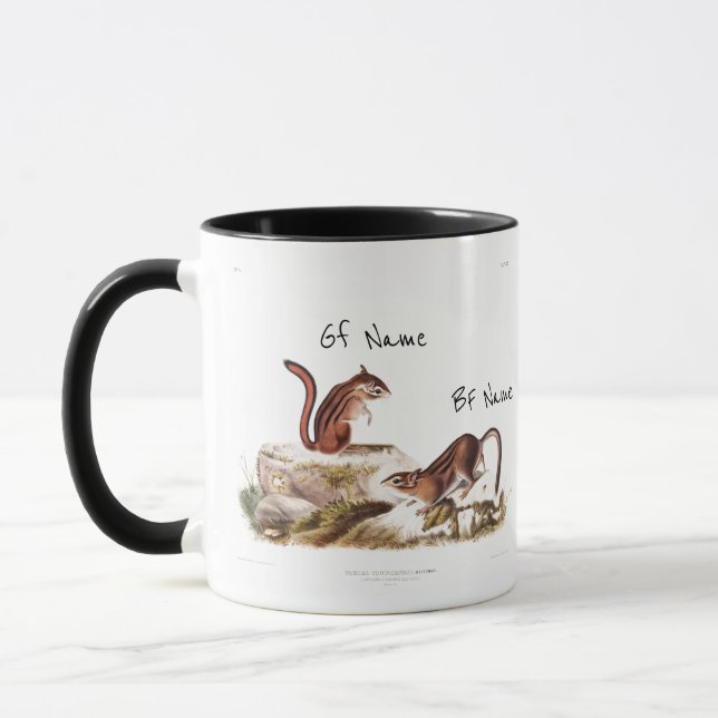 Custom Townsend's Ground Squirrel Couple name on  Mug (Left)