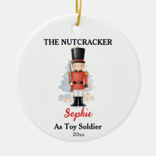 Custom Toy Soldier Nutcracker Photo Christmas Ceramic Ornament