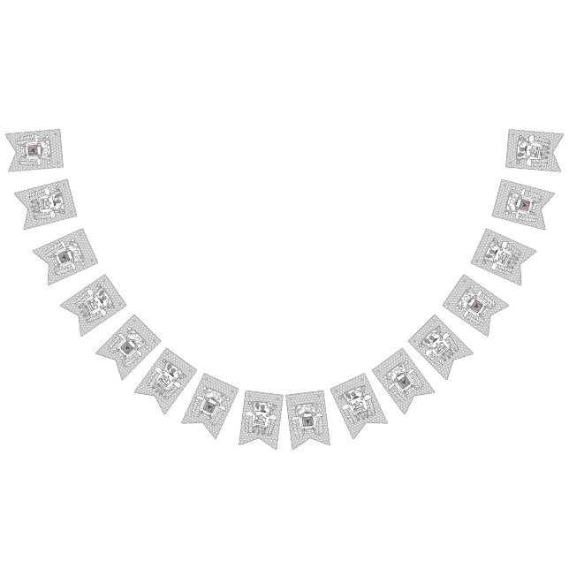 Custom Tractor Country Barn Rustic Wedding Bunting Flags (All)