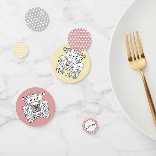 Custom Tractor Country Wedding Table Confetti (Group)