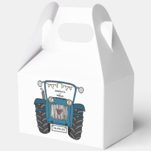 Custom Tractor Country Wedding Themed Favor Box