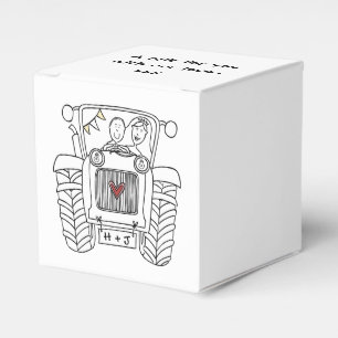 Custom Tractor Country Wedding Themed Favour Box