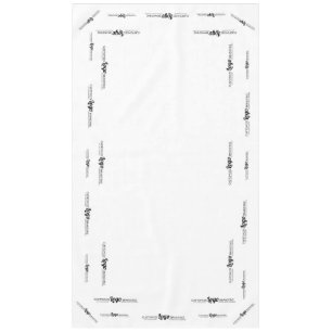 Custom Trade Show Black And White Branded Logo  Tablecloth