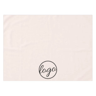 Custom Trade Show Business Logo Blush Pink Tablecloth