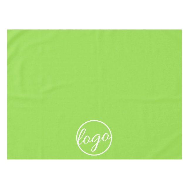 Custom Trade Show Business Logo Neon Green Tablecloth (Front (Horizontal))