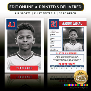 Custom Trading Card, Classic All-Star Sport Player Business Card