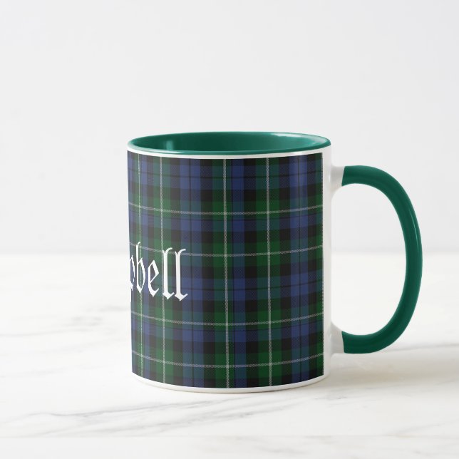 Custom Traditional Campbell Tartan Plaid Mug (Right)