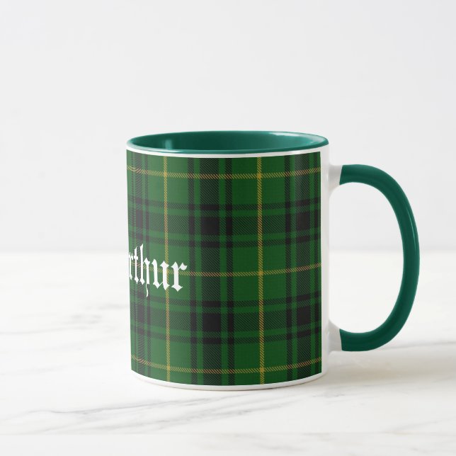 Custom Traditional MacArthur Tartan Plaid Mug (Right)