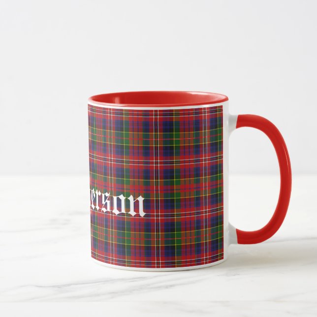 Custom Traditional MacPherson Tartan Plaid Mug (Right)