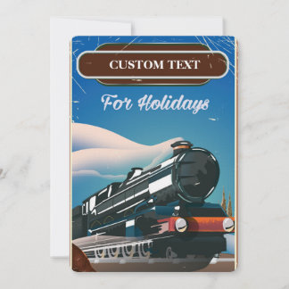 Custom Train travel poster Invitation