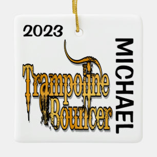 CUSTOM Trampoline Bouncer Ceramic Ornament
