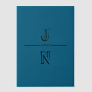Custom Translucent Blue Paper Vellum Invitations