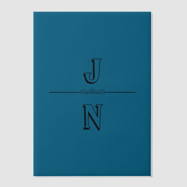 Custom Translucent Blue Paper  Vellum Invitations (Front)