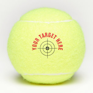 Custom transparent crosshair logo target practice  tennis balls