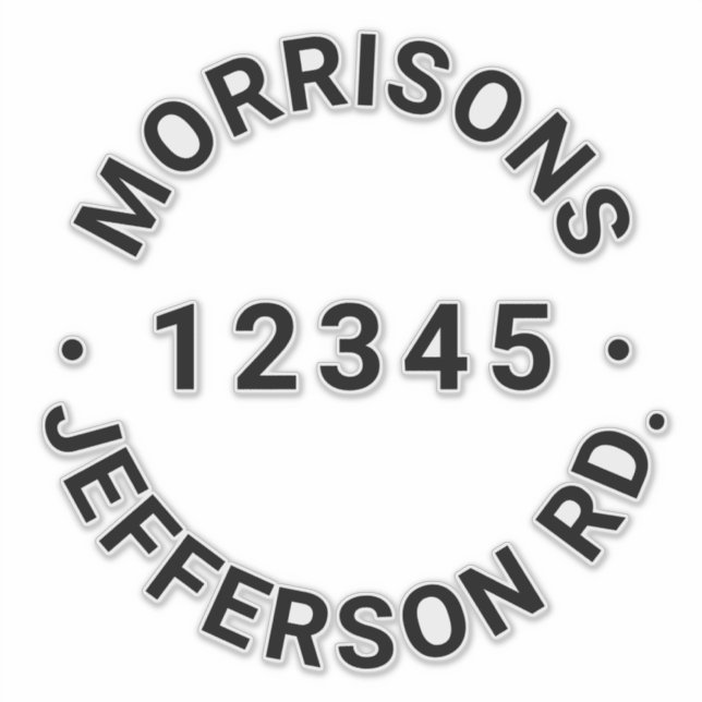 Custom trash garbage recycling bin Address number (Front)