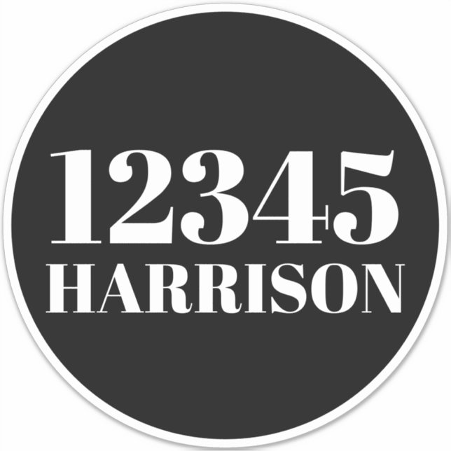 Custom trash garbage recycling bin Address number (Front)