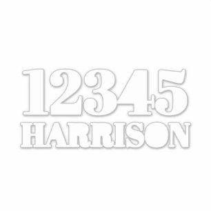 Custom trash garbage recycling bin Address number
