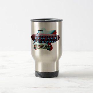 Custom Travel Mug with Graphic Design