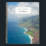 Custom Travel Notebook Kauai Hawaii Beach Photo<br><div class="desc">This custom travel notebook comes with two photos of Kauai,  HI that you have the option to use or replace for your own. Both the front and back of the notebook include customizable text.</div>