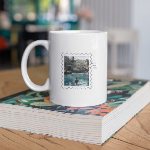 Custom Travel Stamp Photo Memory Mug